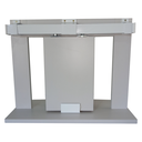 Ver imagem 1 de Kit Prático para Porta de Correr Trilho Dividido Branco - 3m + 1 Par de Concha