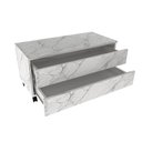 Ver imagem 3 de Balcão Gabinete para Banheiro com Rodízio e Gaveta Branco Bn3603 Cor: Mármore