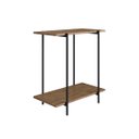 Ver imagem 2 de Mesa Lateral 60cm 2 Prateleiras Estrutura Metálica 27869 Tube Artesano - Vermont/preto Fosco