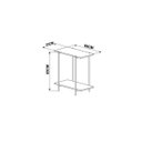 Ver imagem 3 de Mesa Lateral 60cm 2 Prateleiras Estrutura Metálica 27869 Tube Artesano - Vermont/preto Fosco