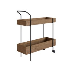 Bar Compartimentos Rodízios C/trava Estrutura Metálica 27871 Tube Artesano - Vermont/preto Fosco - 2