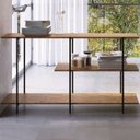 Ver imagem 2 de Aparador 1,36m 3 Prateleiras Estrutura Metálica 27864 Tube Artesano - Vermont/preto Fosco