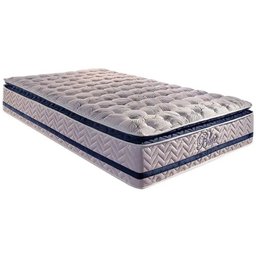 Colchão Blue Solteiro 88cm Paropas de Molas Pocket com Pillow Top Cor Branco/azul - 1