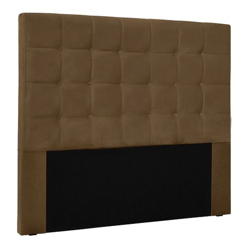 Cabeceira Queen 1,60m Santiago Suede - Pallazio Caramelo