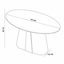 Ver imagem 4 de Mesa de Jantar 6 Lugares Orgânica Tampo Elipse 183cm Degas D05 Freijó - Lyam Decor