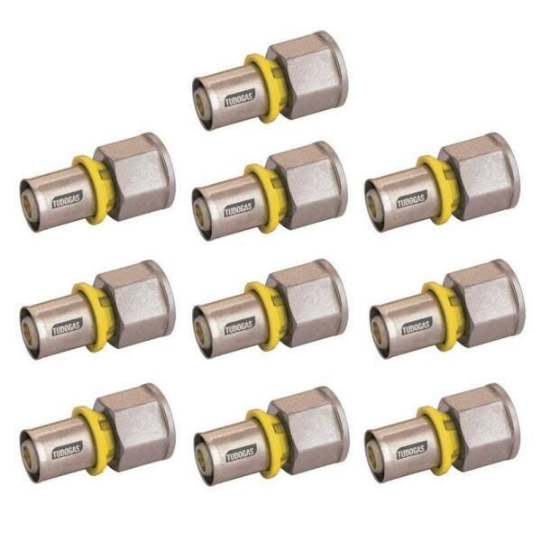 Combo 10 unidades Conector 20 X 1/2 (F) Tudogás - 1