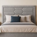Ver imagem 2 de Cabeceira Casal Queen Cama Box 160 Cm Roma Veludo Cinza - Nexta Casa