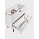 Ver imagem 4 de Gabinete para Banheiro com Tampo e Cuba 80cm Retro Mdf Branco Milano - On Móveis