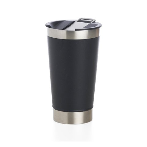 Copo Térmico de Aço Inox com Tampa Abridor 500ml - Brava Preto