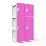 Armário de Plástico 4 Portas - Nk 2382 Nilko Armários Rosa Cadeado Padrão - 1