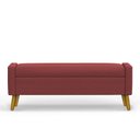Ver imagem 1 de Recamier Bau Londres 1,40m Suede Bordo - Clique Decor Clique Decorações