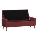 Ver imagem 3 de Recamier Bau Londres 1,40m Suede Bordo - Clique Decor Clique Decorações