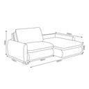 Ver imagem 4 de Sofá Retrátil sem Caixa Luka 2.30m 3 Lugares Ideal para Apartamento Molas Ensacadas - Bege Escuro
