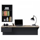 Ver imagem 2 de Escrivaninha de Estudo Tech 135cm com 1 Gaveta Preto Fosco Taurani Nobre Colibri Moveis