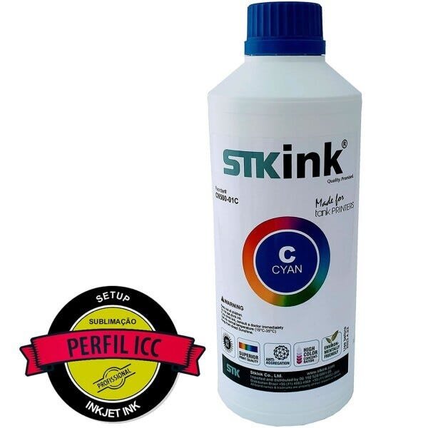 3 Litros Tinta Sublimática Digital STK Kit Colorido 3 Cores com perfil ICC - 5