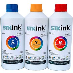 3 x 250ml Tinta Sublimática Digital STK Kit Colorido 3 Cores com perfil ICC - 1