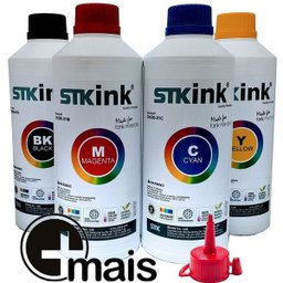 4 x 250ml Tinta STK BT5001 BT6001 T510W T710W T810W T910DW compatível com InkTank - 10
