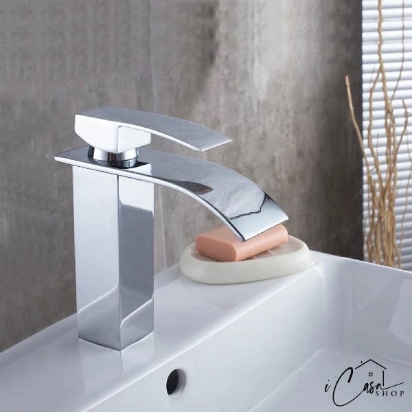 Torneira Banheiro Lavabo Cascata Cromada Misturador Monocomando - iCasa Shop - IC-3201C - 4