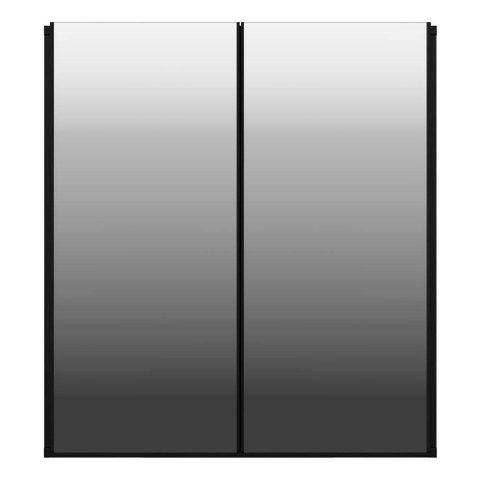 Aparador Buffet 2 Portas Com Espelho Vegas V3611 Preto Preto
