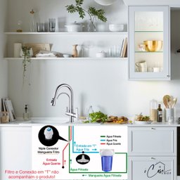 Torneira de Cozinha Extensível Monocomando com Saída de Água Filtrada (Versátile - Cromo) - 3