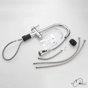 Torneira de Cozinha Extensível Monocomando com Saída de Água Filtrada (Versátile - Cromo)