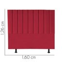 Ver imagem 3 de Cabeceira Estofada Queen 160CM Karla Suede Vermelho - D A DECOR D&A Decor