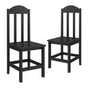 Ver imagem 1 de Kit com 2 Cadeiras de Jantar Madeira Maciça Safira - Preto sem Estofado