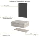 Ver imagem 4 de Conjunto Bancada, Prateleira e Espelheira Ktme607 Preto Ônix Snow