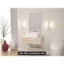 Ver imagem 5 de Conjunto Bancada, Prateleira e Espelheira Ktme607 Preto Ônix Snow