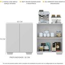 Ver imagem 4 de Aparador Multimóveis Cantinho do Café com 2 Portas FG3610 Branco