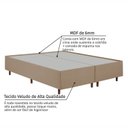 Ver imagem 6 de Cama Box Queen Estofada em Madeira Maciça Base Reforçada Santorini Espresso Móveis Bege/Dourado