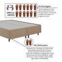 Ver imagem 7 de Cama Box Queen Estofada em Madeira Maciça Base Reforçada Santorini Espresso Móveis Bege/Dourado