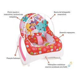 Cadeirinha Musical De Balanço/descanso Vibratória Color Baby - 1
