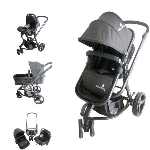 Carrinho De Bebê Travel System Evolution Color Baby 3 Em 1