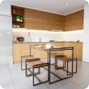 Ver imagem 1 de Conjunto de Mesa Retangular e 4 Bancos Industrial Preto