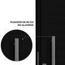 Ver imagem 3 de Porta de Alumínio de Giro Lambri Puxador de 80cm em Aço Inox 215x105cm Lucasa Eccellente Preto
