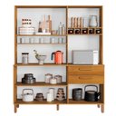 Ver imagem 3 de Armário de Cozinha 6 Portas 2 Gavetas 100% MDF Athenas Yescasa Marrom/Cinamomo