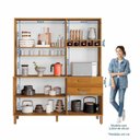 Ver imagem 6 de Armário de Cozinha 6 Portas 2 Gavetas 100% MDF Athenas Yescasa Marrom/Cinamomo