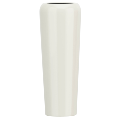 Vaso Decorativo Fibra de Vidro Florida P 65cm Off White Brilho Lindo Vaso