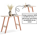 Ver imagem 4 de Aparador Buffet Hall Entrada Cantinho Café Aço Carbono Mdf:cobre com Off White