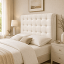 Ver imagem 2 de Cabeceira Ana Estofada Veludo p/ Cama Box Casal 140cm Quarto