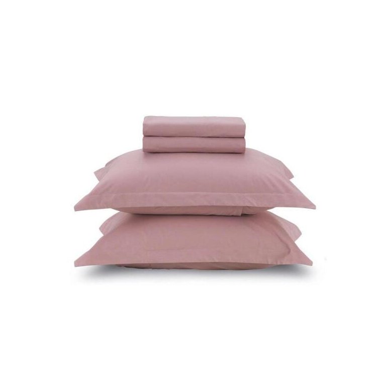 Jogo de Cama Solteiro Karsten 180 Fios Percal 100% Algodão Liss Rosa