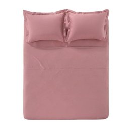 Jogo de Cama Solteiro Karsten 180 Fios Percal 100% Algodão Liss Rosa - 2