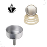 Kit Reparo Cafeteira Italiana 9 Xícaras Funil Filtro Borracha Ke Home - 5
