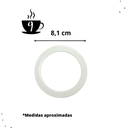 Kit Reparo Cafeteira Italiana 9 Xícaras Funil Filtro Borracha Ke Home - 2
