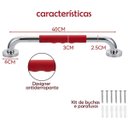 Ver imagem 4 de Barra de Apoio 40cm Inox Suporte Antiderrapante Kit 3 Uni Evita Acidentes Banheiro Box Idoso Cadeira