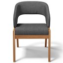 Ver imagem 7 de Cadeira de Jantar e Estar Living Estofada Lince Nature L02 Linho Cinza Escuro - Lyam Decor