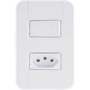 Ver imagem 1 de Conjunto 4x2 com 1 Interruptor Simples 10 a 250 V e 1 Tomada 2P+T 10 a 250 V Tramontina Tablet