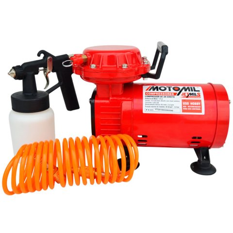 Motocompressor de Ar Direto 2,3 Pés 1/3hp Bivolt - Motomil Jetmil-s