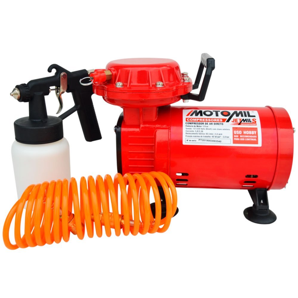 Motocompressor de Ar Direto 2,3 Pés 1/3hp Bivolt - Motomil Jetmil-s - 6